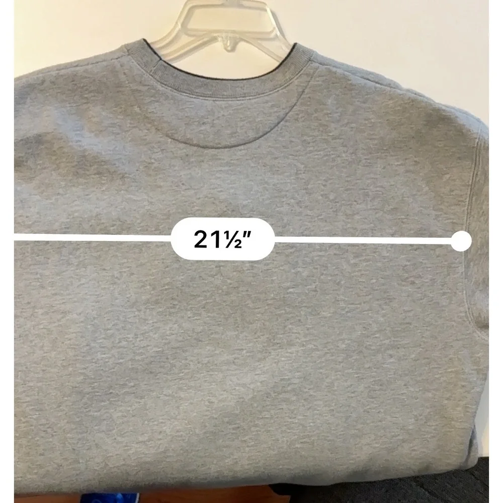 Croft &‎ Barrow Mens Gray USA Eagle Graphic Crew Neck Sweatshirt - Large